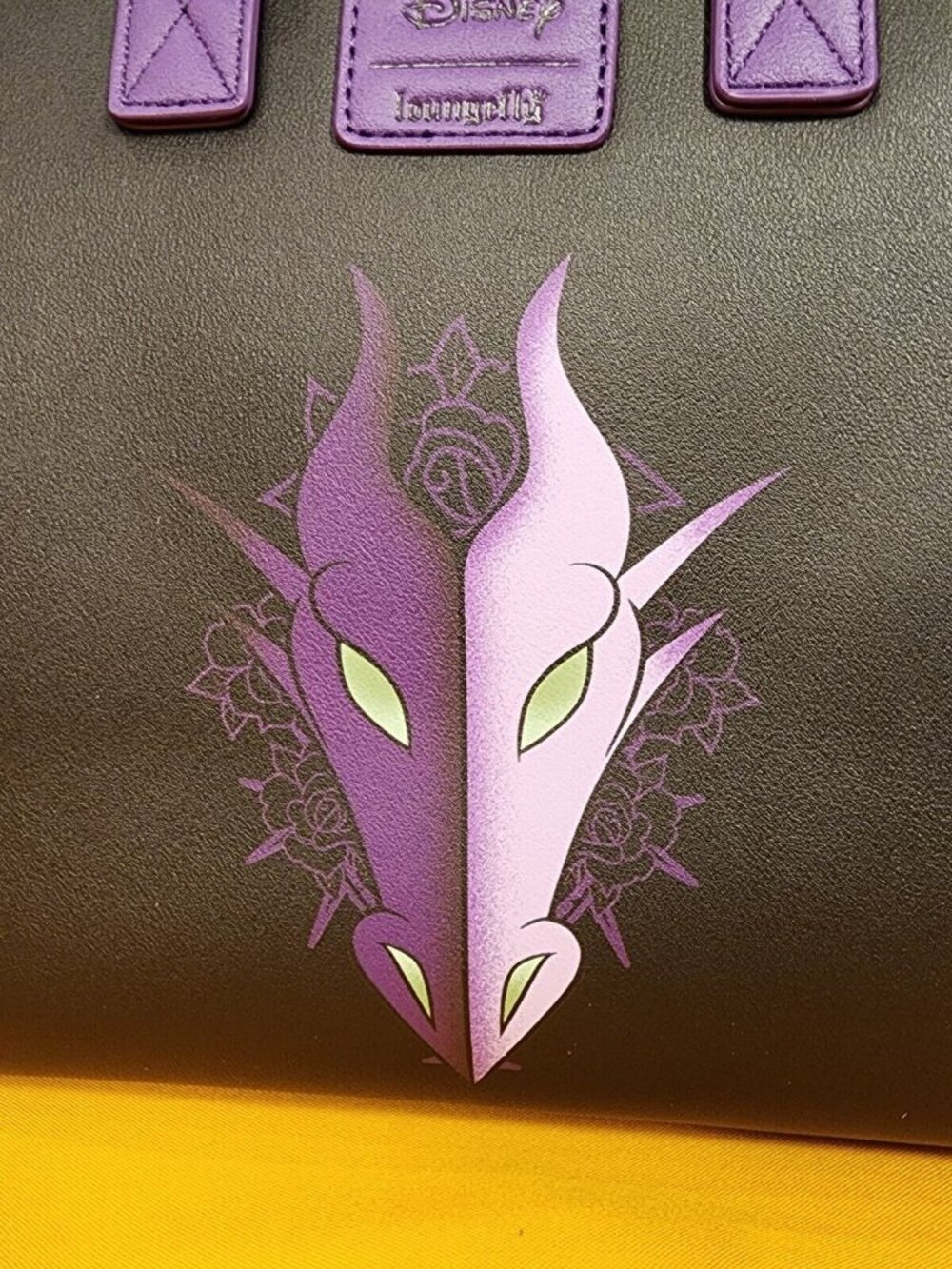 Loungefly Disney Villains Maleficent Mistress Of Evil Satchel Purple Handbag NEW - Picture 8 of 14